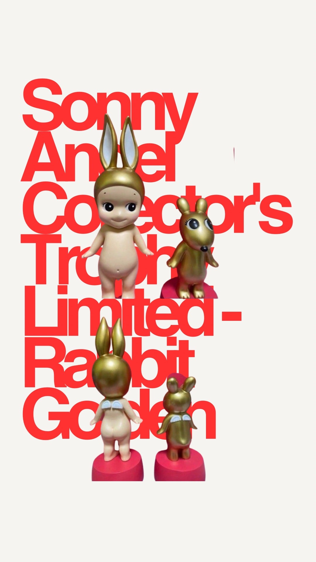 Sonny Angel Collector's Set- Limited golden Robby & Rabbit Statue